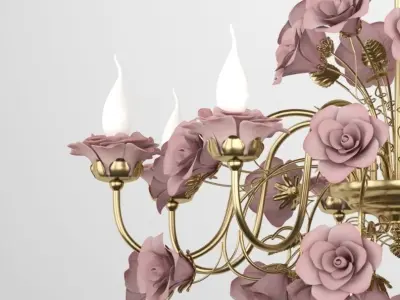 Porcelain Chandelier by Napoleon 3D model
