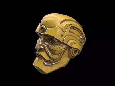 Sci Fi robotic head 3D model