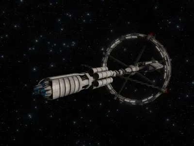  Sci-fi Space Station Habitat Carrier 