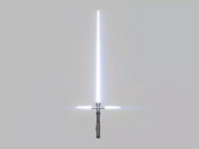 Star Wars Lightsaber Crossguard 06 White - SciFi Weapon Low-poly 3D model