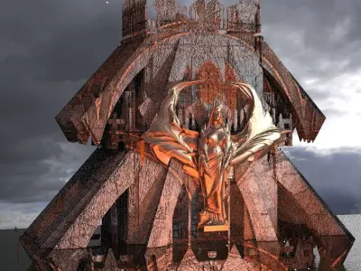 Sci-Fi Egyptian Maze cathedral 3  3D model