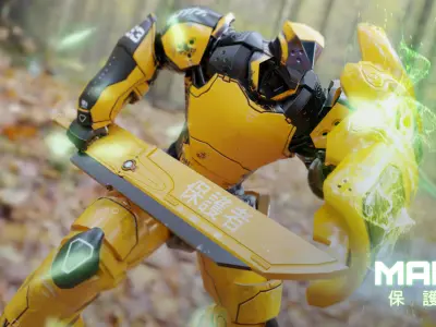 LOW POLY ROBOT - MARS Low-poly 3D model