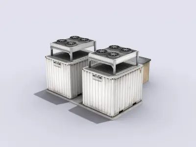 Cooling Units Free low-poly 3D model