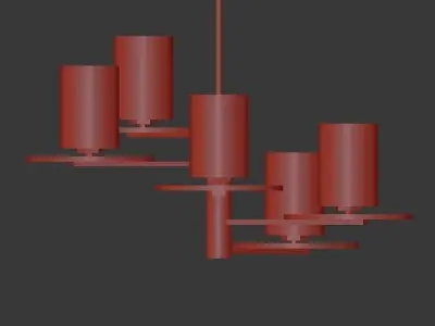 Polished chandelier 3D model