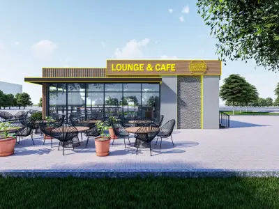 COFFEE SHOP 3D model 11