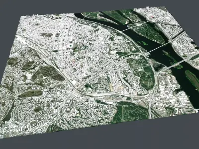 Cityscape Kyiv Ukraine 3D model