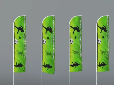 Flag banners 3D model