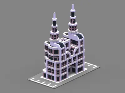 House Voxel - 31 Low-poly 3D model