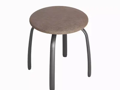 Steel Stool F 03 3D model