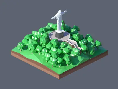 land 75A Low-poly 3D model
