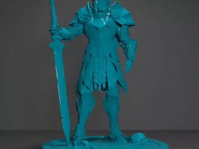 Knight Miniature  3D Printable Model 3D print model
