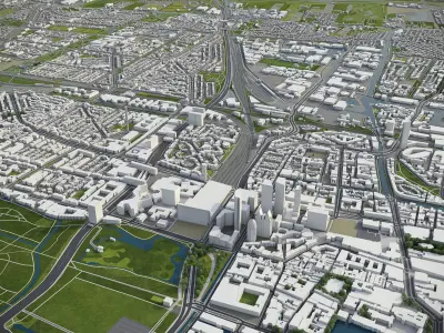 South Holland - full region Low-poly 3D model