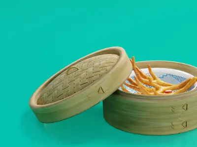 Chicken Feet Dim Sum Low Poly 3D model