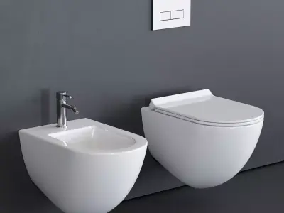 GALASSIA Dream Wall-Hung WC art 7312 art 7313 Low-poly 3D model