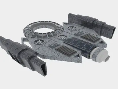 Mig-S Spaceship  Low-poly 3D model