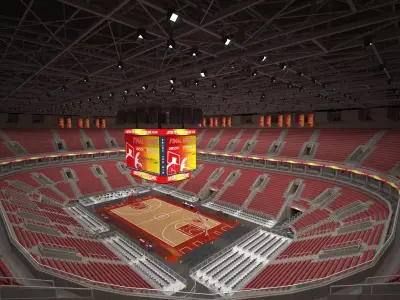 Basketball arena v2 - interior - low poly Low-poly 3D model