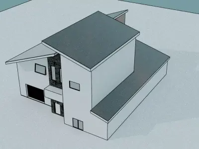 house with roof Free low-poly 3D model