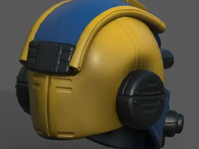 Helmet scifi fantasy futuristic military Scifi  Low-poly 3D model order