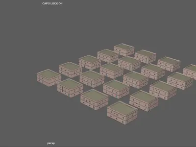 Int Ext Buildings Low-poly 3D model