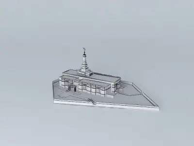 LDS. Temple Baton Rouge Louisiana, Templo Mormon 94th.operati... Free 3D model