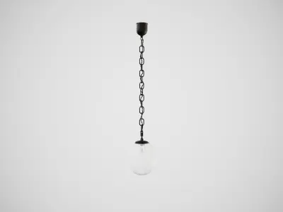 Seed Pendant in Rippled Opaline Glass by RW Guild 3D model