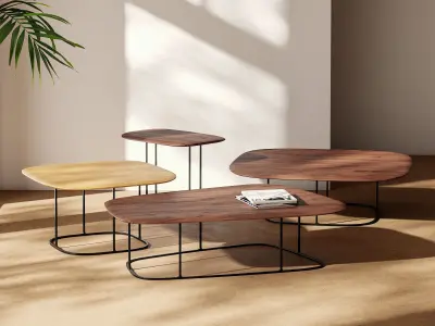 Ten Living Tables 3D model
