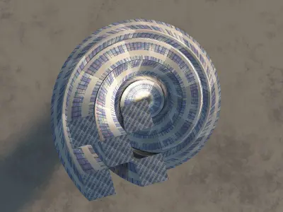 Spiral tower 3D model