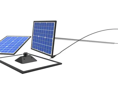 Solar Panel 15 W Free 3D model