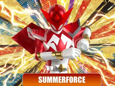 Origa Red - Original Sentai Origaranger 3D model