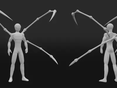 Spectacular Spider - Man Iron Spider Low-poly 3D model