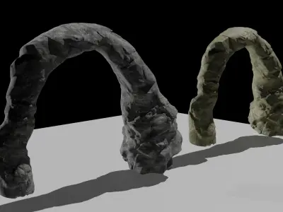 desert rock Free low-poly 3D model