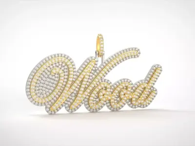 Model 727 Necklace Diamond Pendant 3D print model