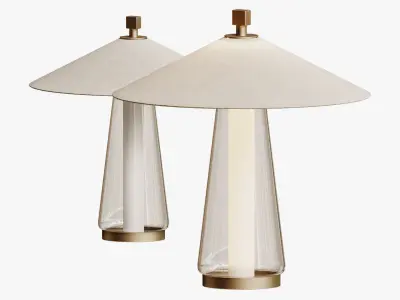 Asia Bronze and White Medium Table Lamp by Federico Peri 3D model