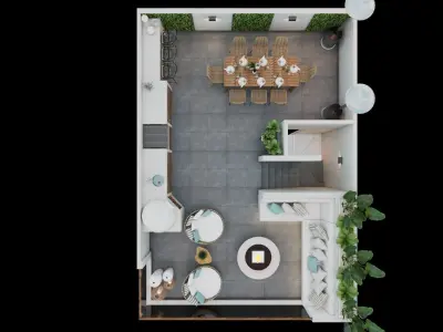 RUSTIC BEACH TERRACE  3D model