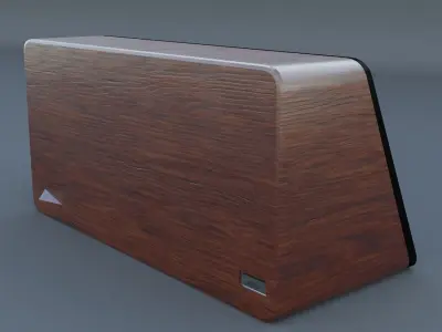 Vintage Modern Speaker Radio Low-poly 3D model