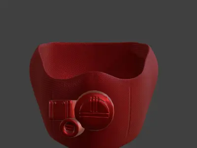 Gas mask helmet 3d model scifi Low-poly  Low-poly 3D model