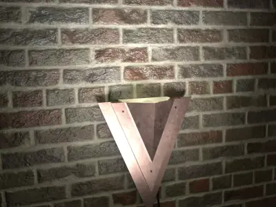 Wall-lamp wall light on brick wall Free 3D model