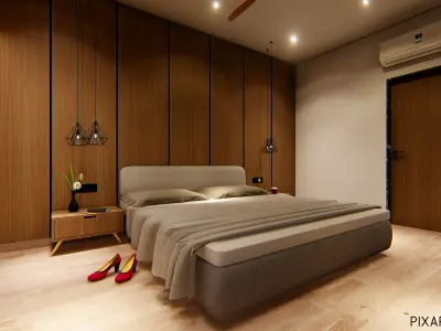 Residential Interior Space - Bedroom  3D model