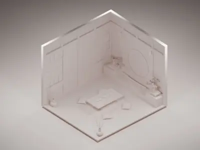 japanese room 3D model purchase