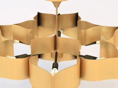 Grand Lotus Chandelier 3D model