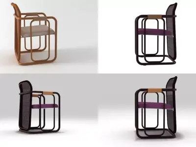 RDS 1 four different chairs Free 3D model