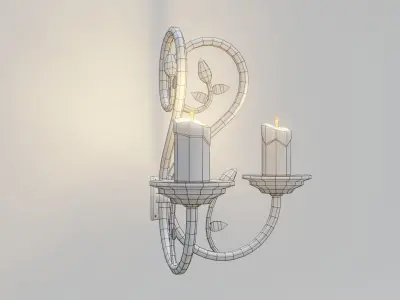 Wall Fixture 2 PBR Low-poly 3D model