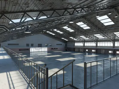 Warehouse interior and exterior 3d model 3D model