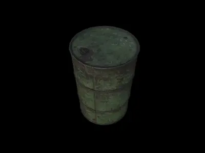 Barrels Pack Low-poly 3D model