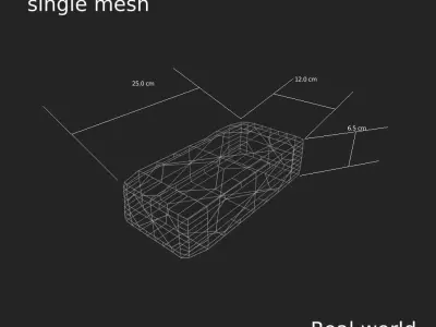 Red brick LOW poly model Low-poly 3D model