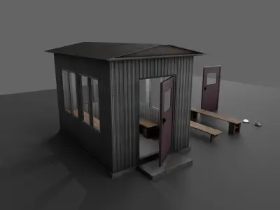 Guard Building Low-poly 3D model