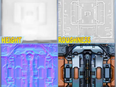 Sci-FI Seamless Texture Texture order