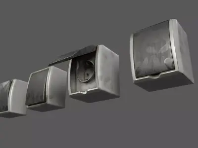 switch and socket Low-poly 3D model