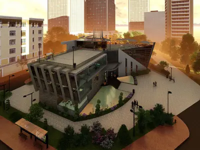 Futuristic Skyscraper-Building office-Modern office 3D model