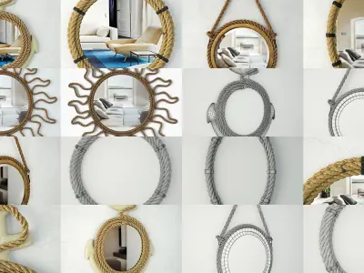 Rope Mirrors collection 3D Model Pack